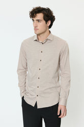 Chemise habillée pour homme par Matinique | 30209046 Taupe Plaza | Boutique Vvög, vêtements mode pour homme et homme