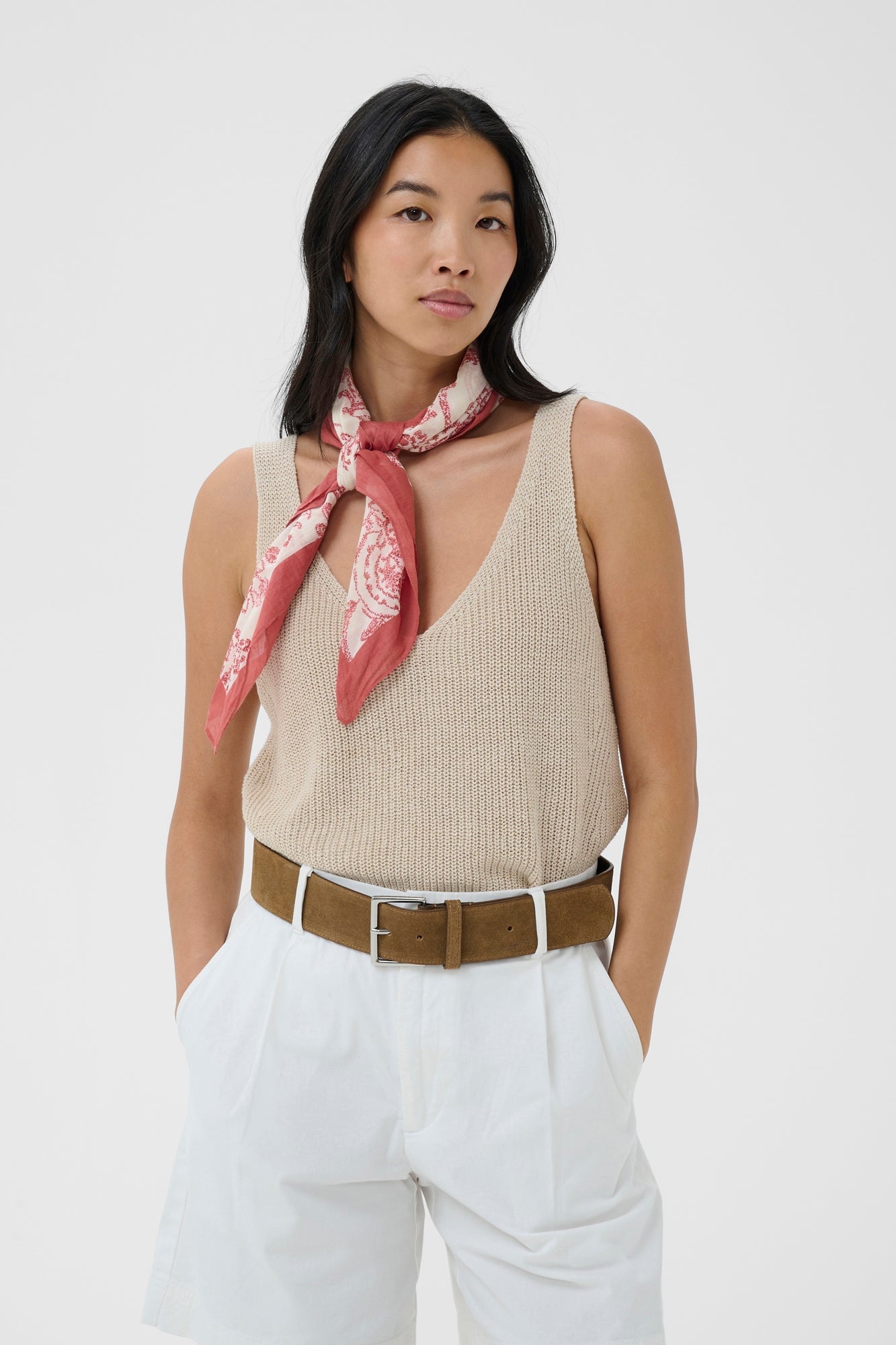 Foulard pour femme par Part Two | 30309304 Fleur de pêche | Boutique Vvög, vêtements mode pour homme et femme