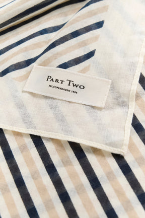 Foulard pour femme par Part Two | 30309304 Rayure noire | Boutique Vvög, vêtements mode pour homme et femme