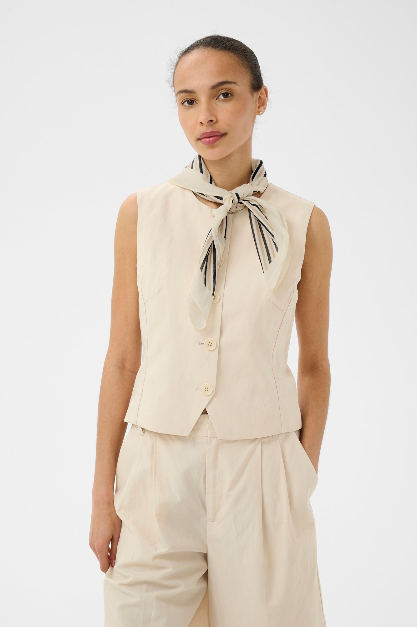 Foulard pour femme par Part Two | 30309304 Rayure noire | Boutique Vvög, vêtements mode pour homme et femme