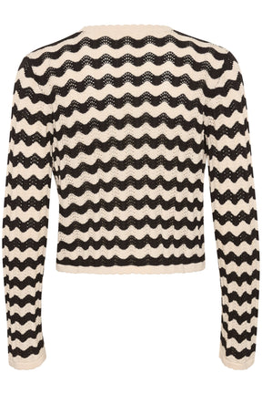 Cardigan pour femme par Part Two | 30309679 Eggnog/Noir | Boutique Vvög, vêtements mode pour homme et femme
