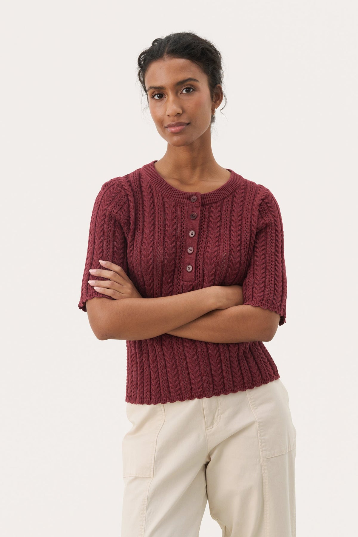 Tricot pour femme par Part Two | 30309705 Porto Tawny | Boutique Vvög, vêtements mode pour homme et femme