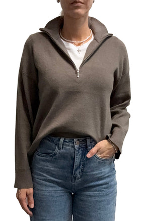 Veste demi-zip pour femme par Part Two | 30310024 Mélange Vison | Boutique Vvög, vêtements mode pour homme et femme