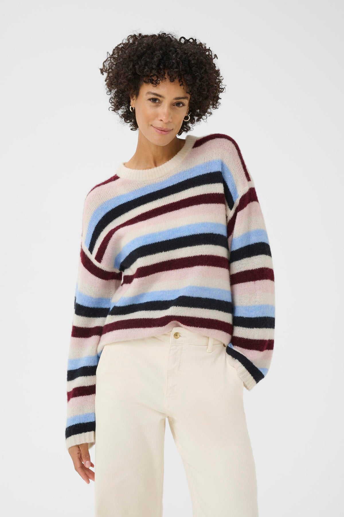 Chandail manches longues pour femme par Part Two | 30310074 Rayures Multiples | Boutique Vvög, vêtements mode pour homme et femme