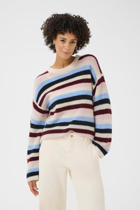 Chandail manches longues pour femme par Part Two | 30310074 Rayures Multiples | Boutique Vvög, vêtements mode pour homme et femme
