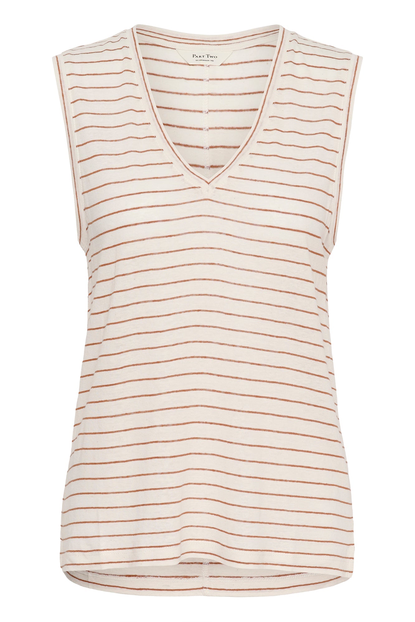 Camisole pour femme par Part Two | 30310568 Rayure brune | Boutique Vvög, vêtements mode pour homme et femme
