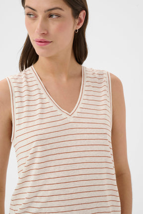 Camisole pour femme par Part Two | 30310568 Rayure brune | Boutique Vvög, vêtements mode pour homme et femme