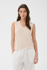 Camisole pour femme par Part Two | 30310568 Rayure brune | Boutique Vvög, vêtements mode pour homme et femme