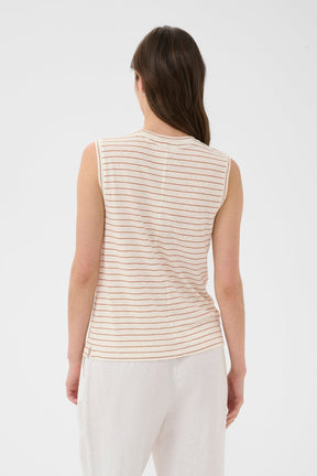 Camisole pour femme par Part Two | 30310568 Rayure brune | Boutique Vvög, vêtements mode pour homme et femme