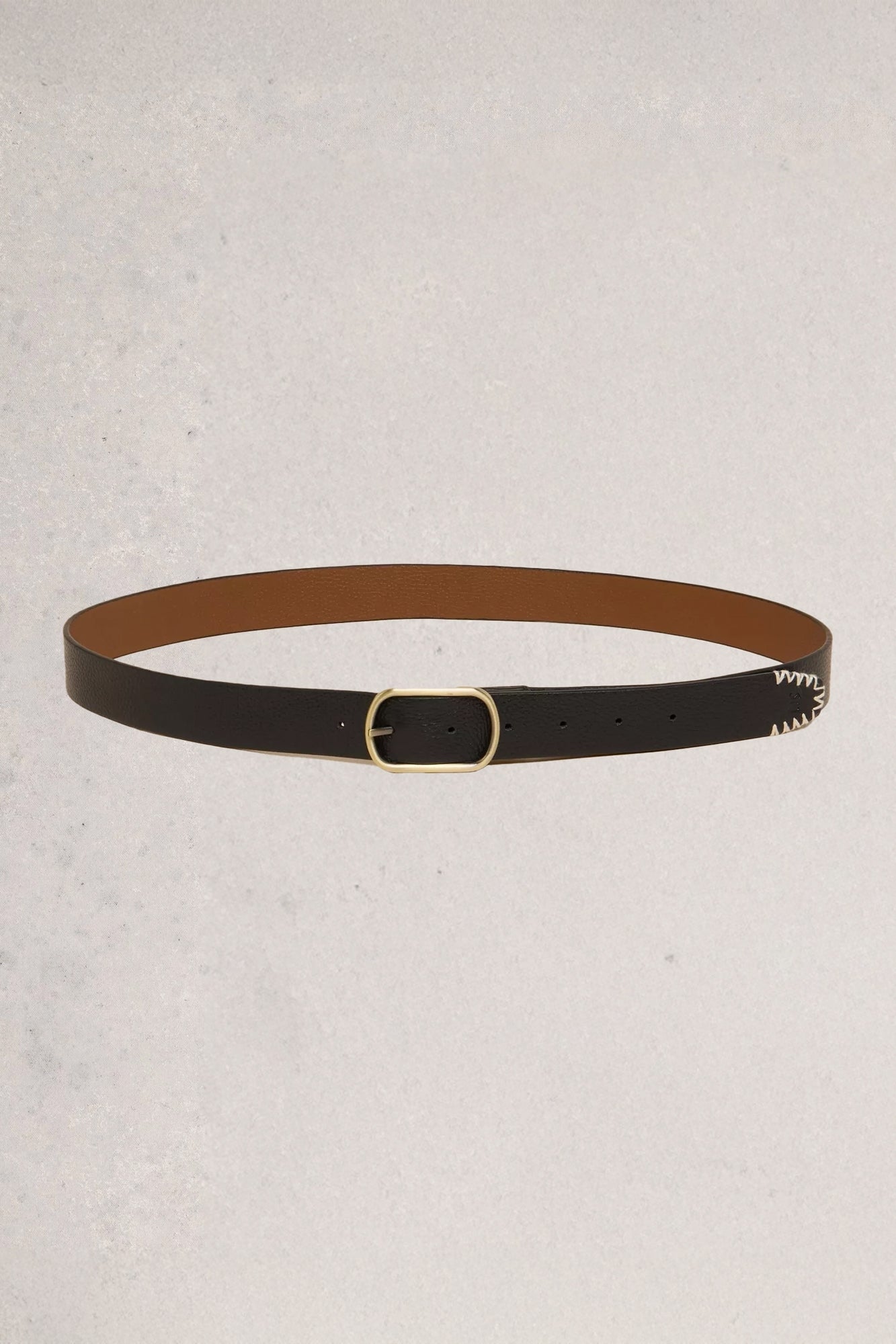 Ceinture réversible pour femme par White Stuff | 440903 Noir pur | Boutique Vvög, vêtements mode pour homme et femme