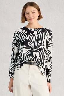 Chandail manches longues pour femme par White Stuff | 445391 Noir | Boutique Vvög, vêtements mode pour homme et femme
