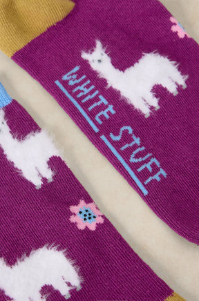 White Stuff women's white socks, detail view
