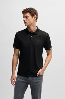 Polo pour homme par HUGO BOSS | 50467113 Noir | Boutique Vvög, vêtements mode pour homme et femme