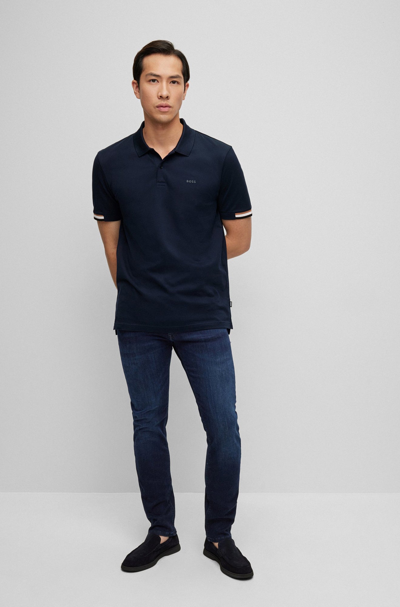 Polo pour homme par HUGO BOSS | 50467113 Bleu Foncé | Boutique Vvög, vêtements mode pour homme et femme