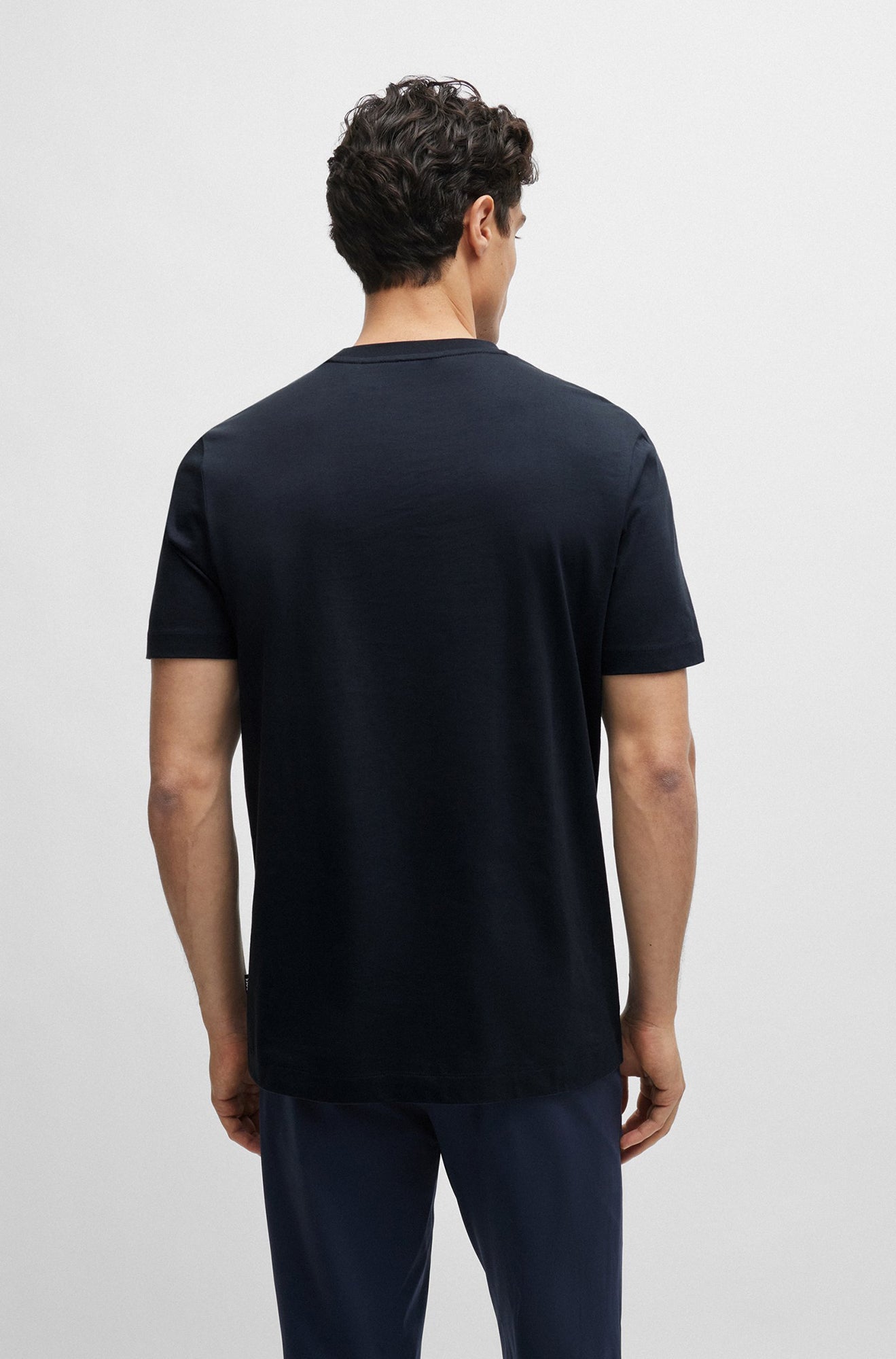 T-Shirt habillée pour homme par HUGO BOSS collection Sport | 50468347 Bleu foncé/404/DARK BLUE | Boutique Vvög, vêtements mode pour homme et femme