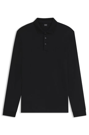 Polo manches longues pour homme par HUGO BOSS | 50468392 Noir | Boutique Vvög, vêtements mode pour homme et femme