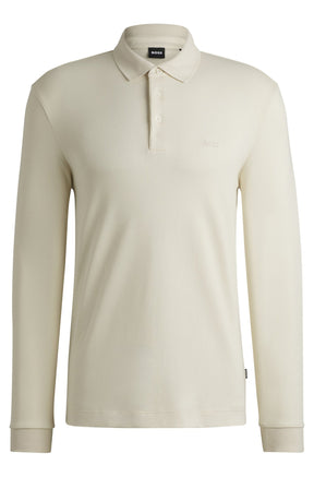 Polo manches longues pour homme par HUGO BOSS | 50468392 Blanc | Boutique Vvög, vêtements mode pour homme et femme