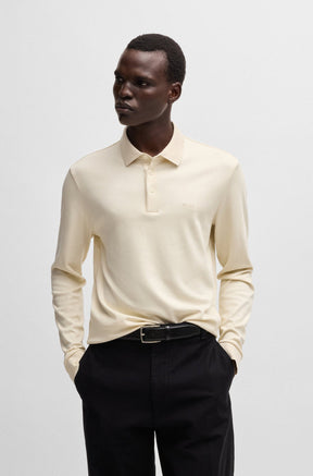 Polo manches longues pour homme par HUGO BOSS | 50468392 Blanc | Boutique Vvög, vêtements mode pour homme et femme