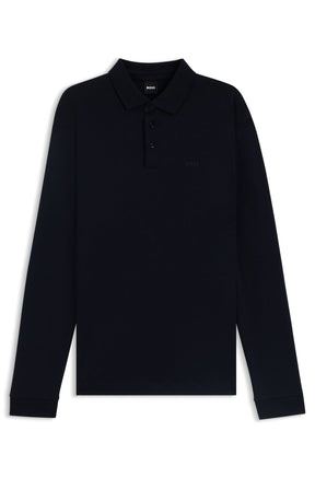 Polo manches longues pour homme par HUGO BOSS | 50468392 Bleu Foncé | Boutique Vvög, vêtements mode pour homme et femme