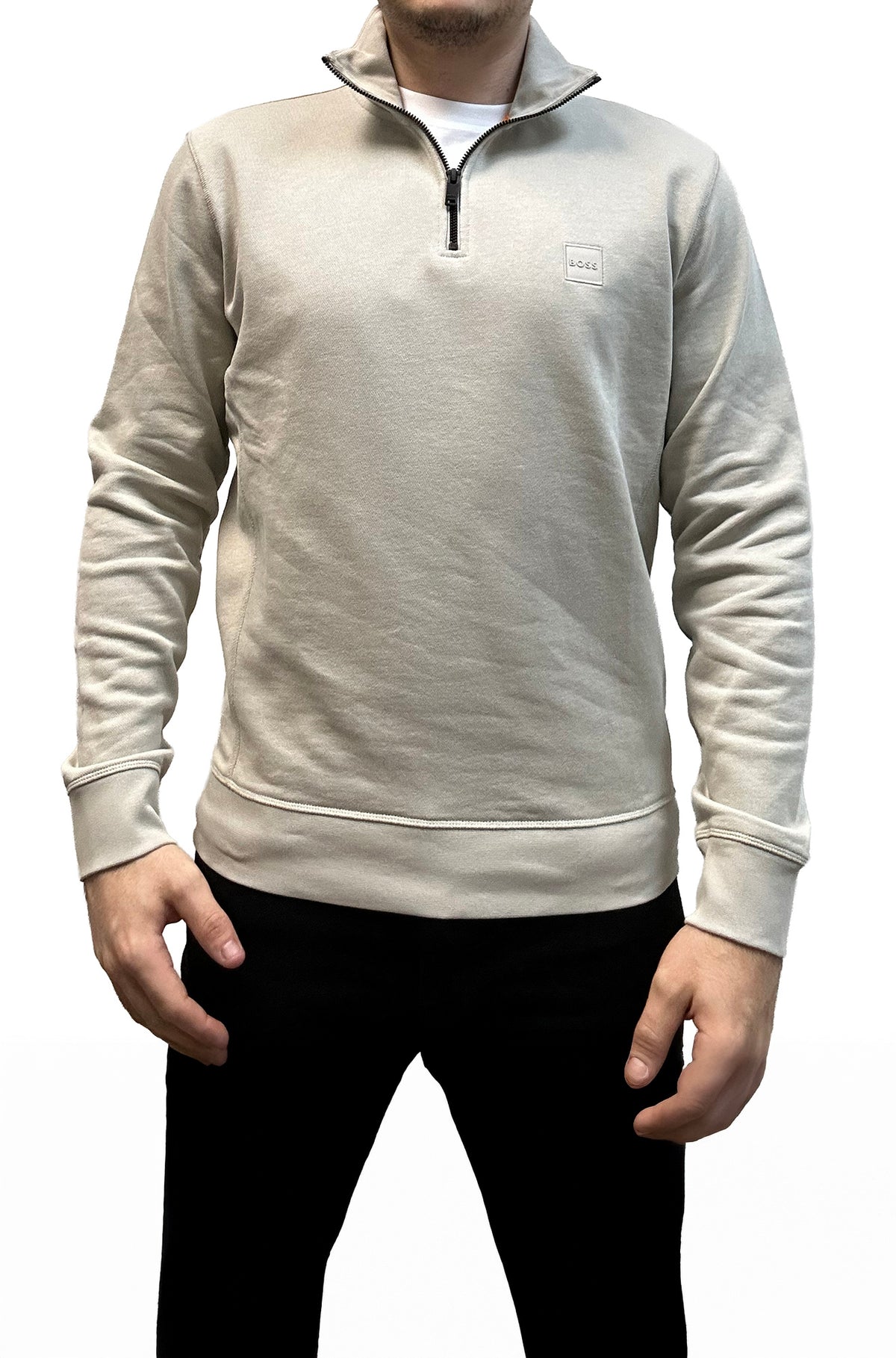 Chandail avec collet pour homme par HUGO BOSS | 50468926 Beige | Boutique Vvög, vêtements mode pour homme et femme