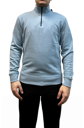 Chandail avec collet pour homme par HUGO BOSS | 50468926 Bleu pastel | Boutique Vvög, vêtements mode pour homme et femme