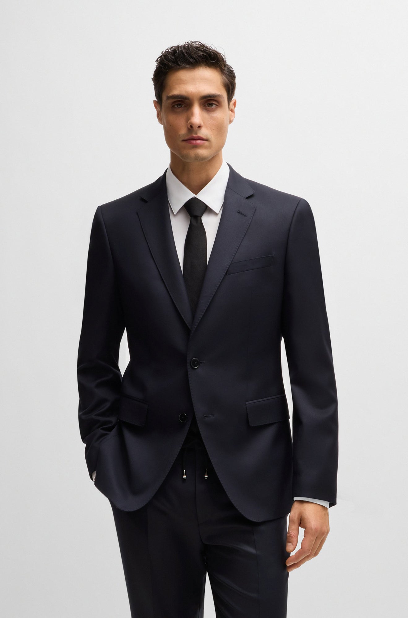 Veston pour homme par HUGO BOSS | 50469171 Bleu Foncé | Boutique Vvög, vêtements mode pour homme et femme