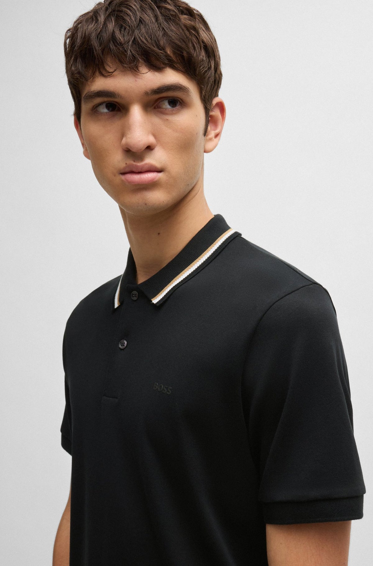 Polo pour homme par HUGO BOSS | 50469360 Noir | Boutique Vvög, vêtements mode pour homme et femme