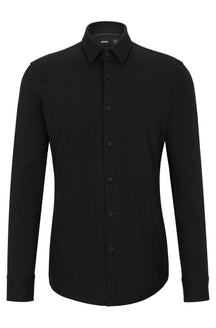 Chemise manches longues habillée pour homme par HUGO BOSS collection Business | 50474283 Noir/001-BLACK | Boutique Vvög, vêtements mode pour homme et femme