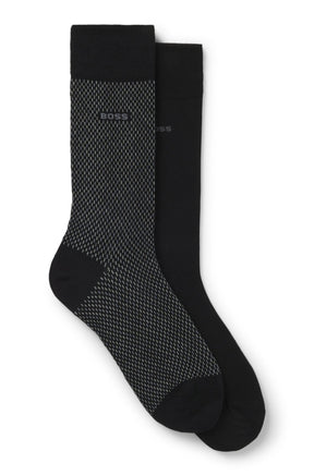 Paire de 2 paires bas pour homme par HUGO BOSS | 50487872 Noir | Boutique Vvög, vêtements mode pour homme et femme