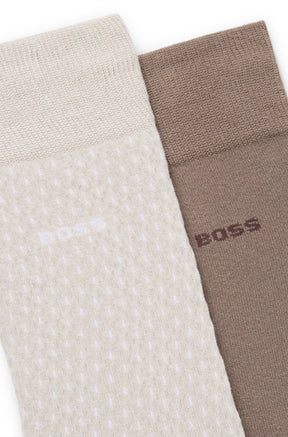 Paire de 2 paires bas pour homme par HUGO BOSS | 50487872 Beige Clair | Boutique Vvög, vêtements mode pour homme et femme