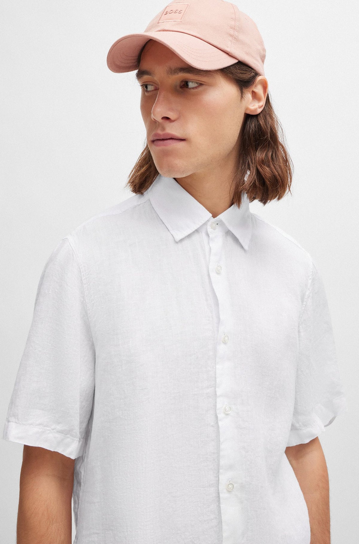 Chemise manches courtes pour homme par HUGO BOSS collection Orange | 50489345 Blanc/100-WHITE | Boutique Vvög, vêtements mode pour homme et femme