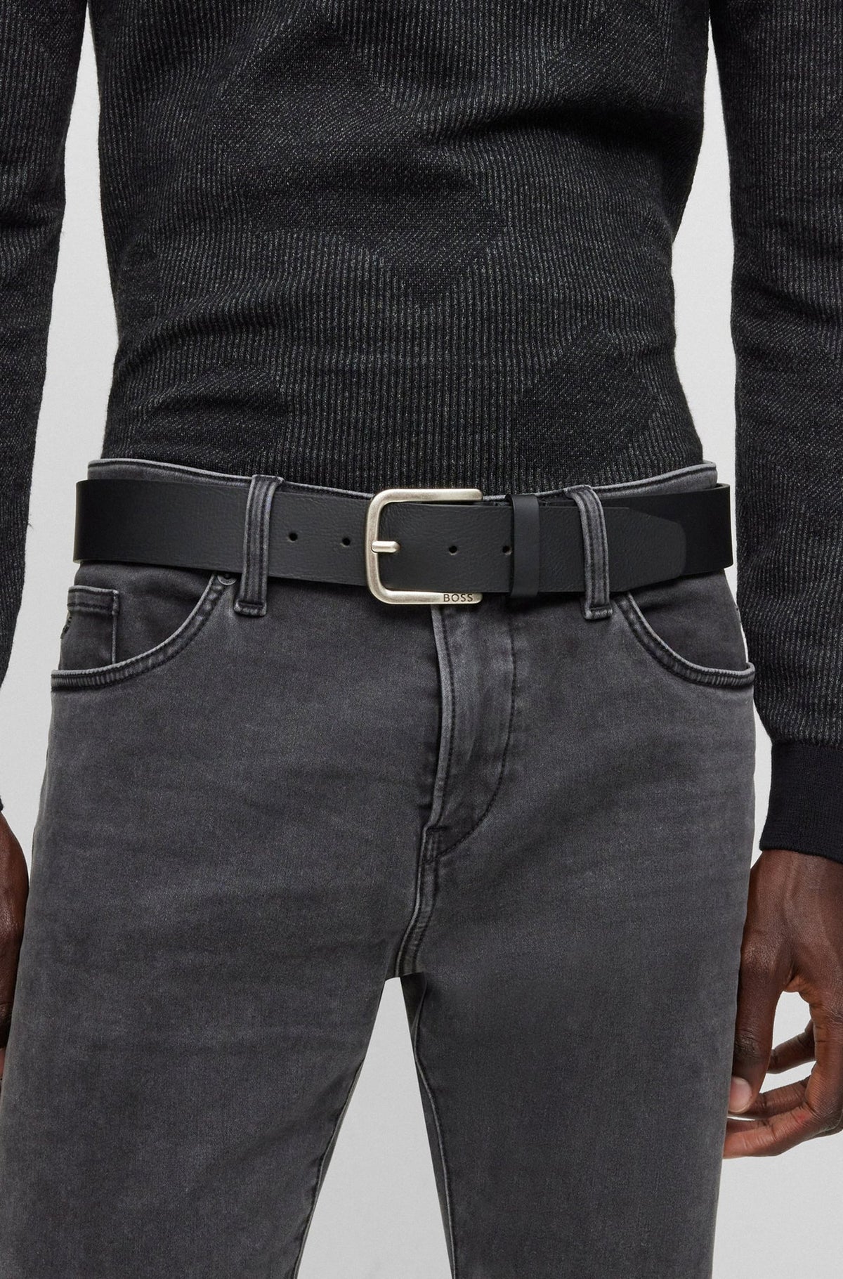 Ceinture pour homme par HUGO BOSS | 50491903 Noir | Boutique Vvög, vêtements mode pour homme et femme