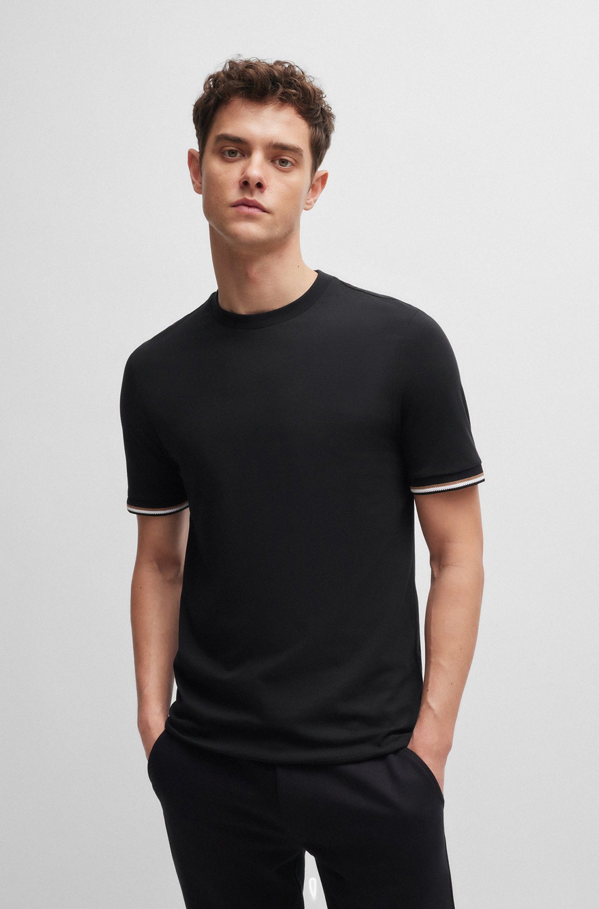 T-Shirt pour homme par HUGO BOSS collection Green | 50501097 Noir/001-BLACK | Boutique Vvög, vêtements mode pour homme et femme