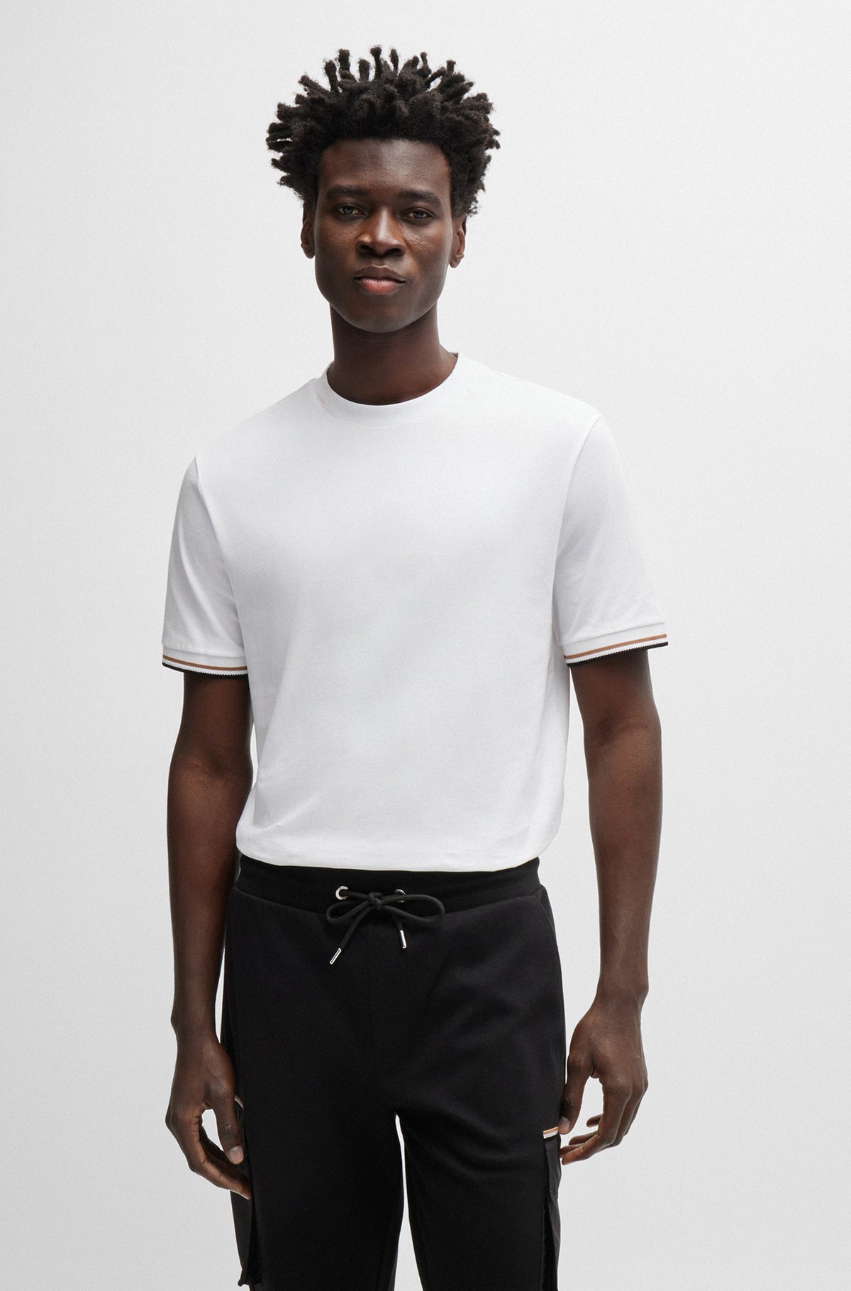 T-Shirt pour homme par HUGO BOSS collection Green | 50501097 Blanc/100-WHITE | Boutique Vvög, vêtements mode pour homme et femme