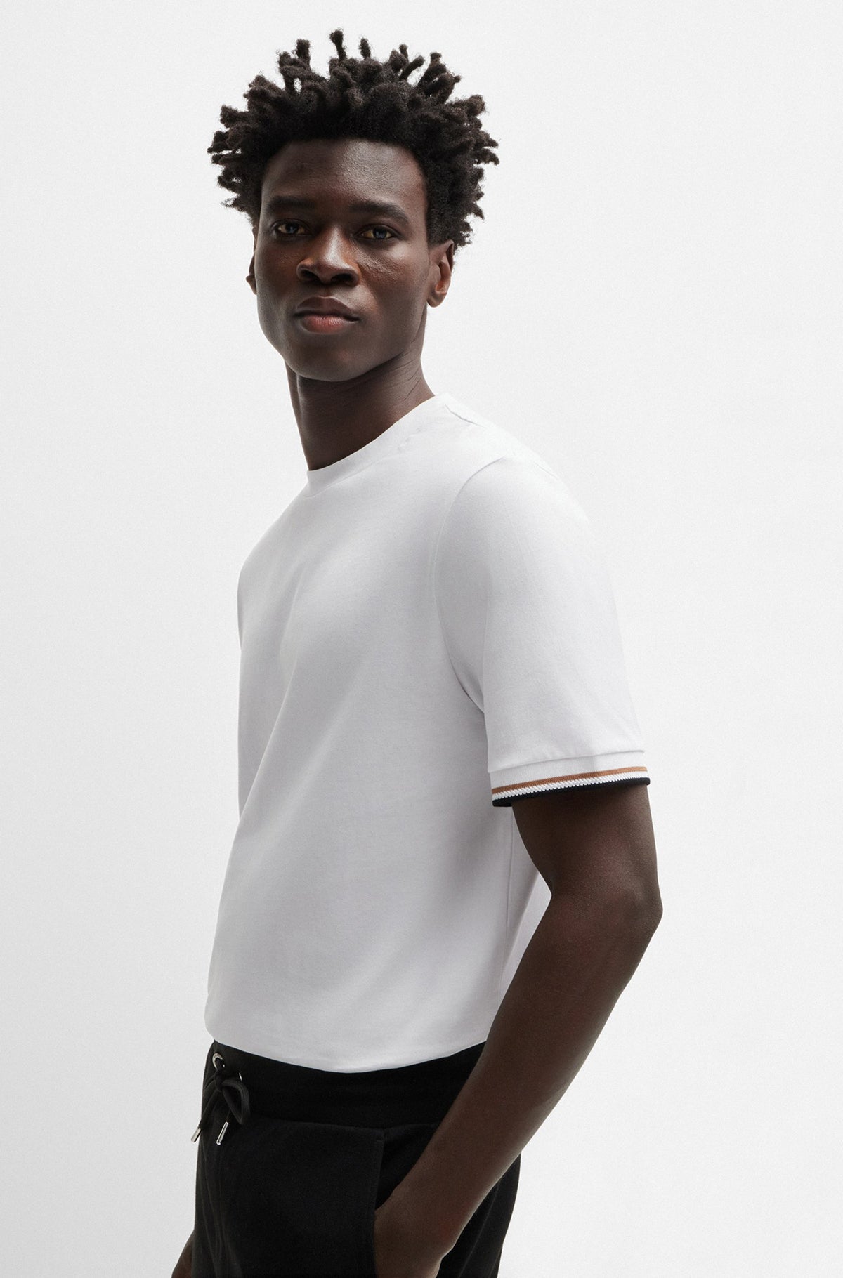 T-Shirt pour homme par HUGO BOSS collection Green | 50501097 Blanc/100-WHITE | Boutique Vvög, vêtements mode pour homme et femme
