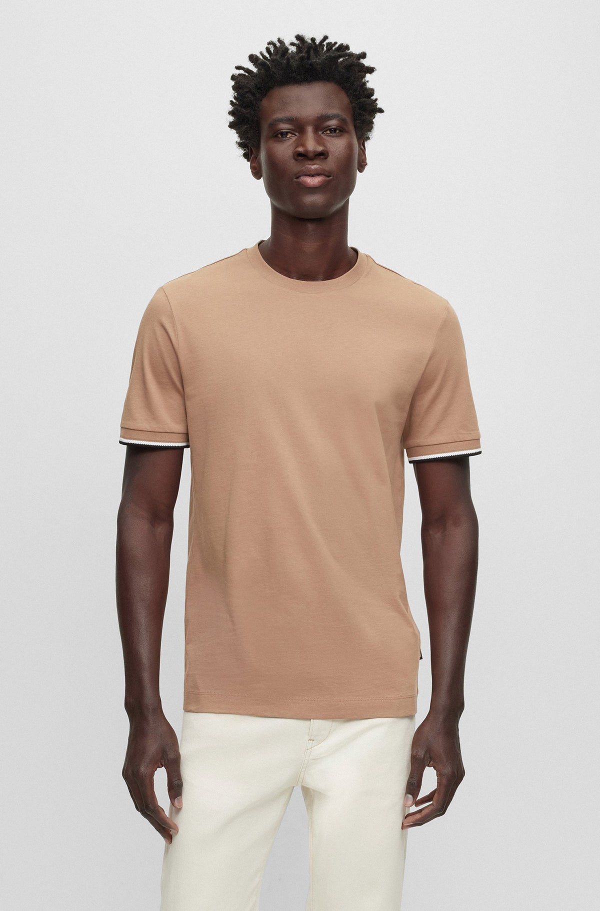 T-Shirt pour homme par HUGO BOSS collection Green | 50501097 Beige/260--MEDIUM BEIGE | Boutique Vvög, vêtements mode pour homme et femme