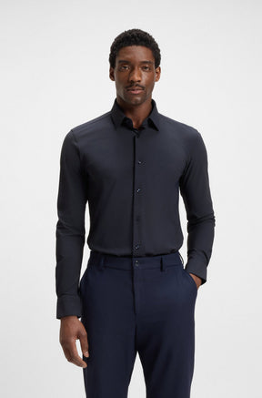 Chemise habillée pour homme par HUGO BOSS | 50503554 Bleu Foncé | Boutique Vvög, vêtements mode pour homme et femme