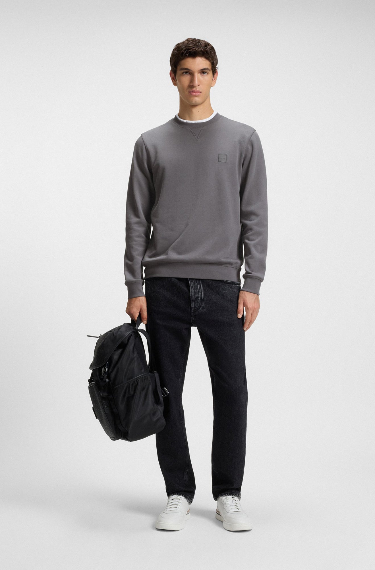 Chandail sport pour homme par HUGO BOSS | 50509323 Gris | Boutique Vvög, vêtements mode pour homme et femme