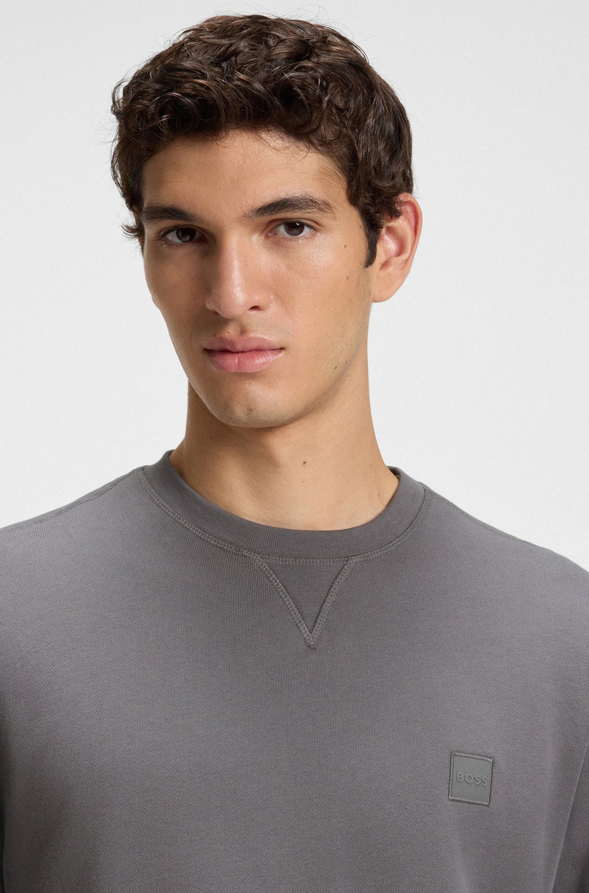 Chandail sport pour homme par HUGO BOSS | 50509323 Gris | Boutique Vvög, vêtements mode pour homme et femme