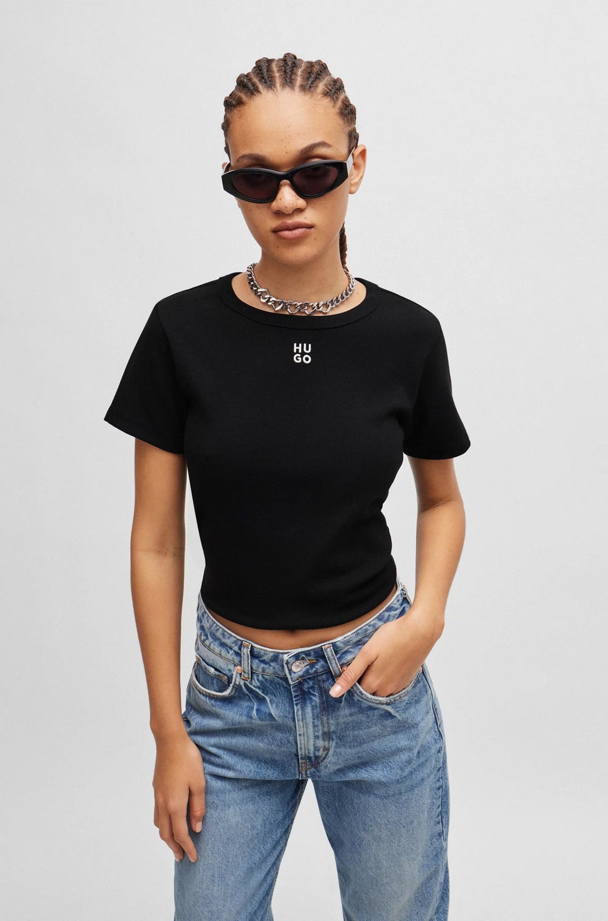 T-shirt pour femme par HUGO BOSS | 50512002 Noir | Boutique Vvög