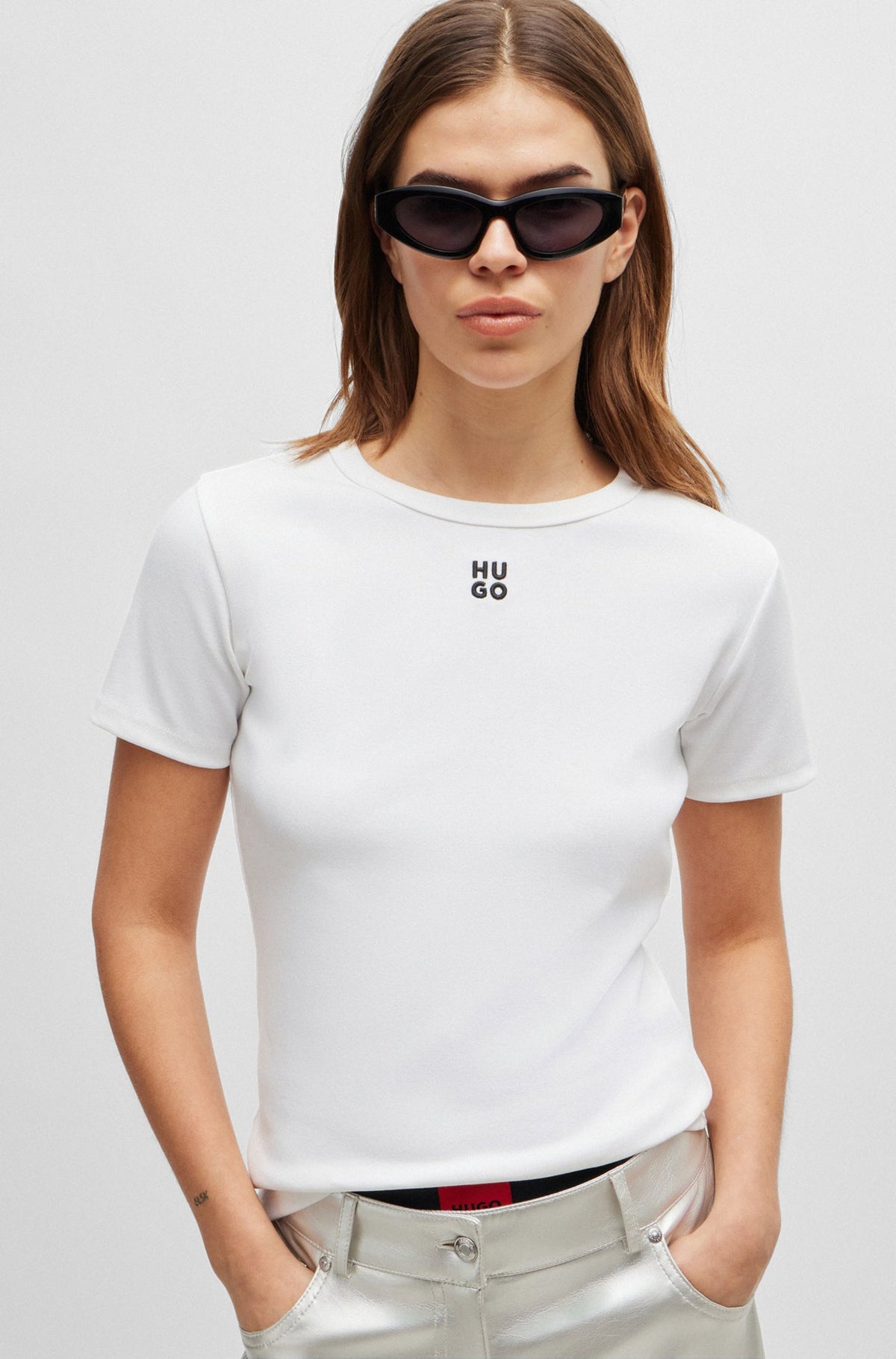 T-shirt pour femme par HUGO BOSS | 50512002 Blanc | Boutique Vvög
