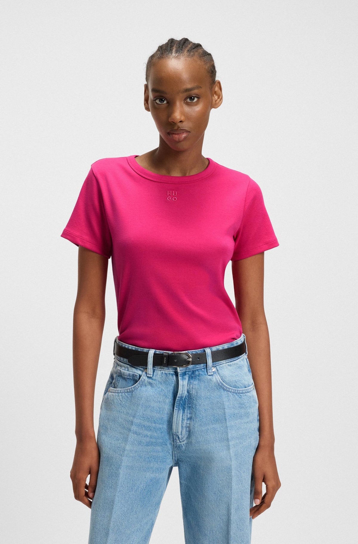 T-shirt pour femme par HUGO BOSS | 50512002 Rose Vif | Boutique Vvög
