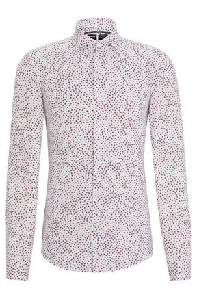 Chemise manches longues habillée pour homme par HUGO BOSS collection Business | 50513429 Ouvert Blanc/121-OPEN WHITE | Boutique Vvög, vêtements mode pour homme et femme