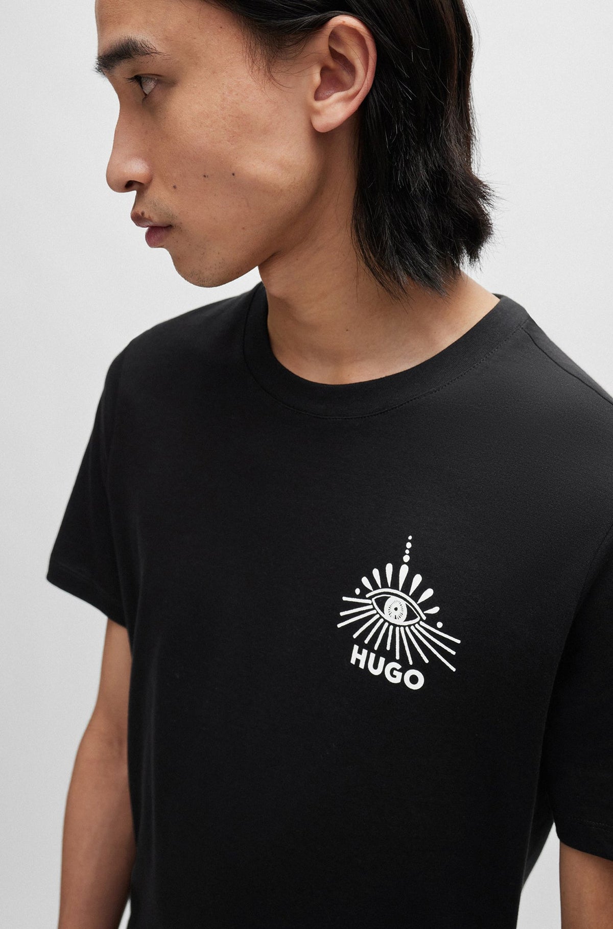 T-Shirt pour homme par HUGO BOSS | 50513828 Noir/001-BLACK | Boutique Vvög, vêtements mode pour homme et femme