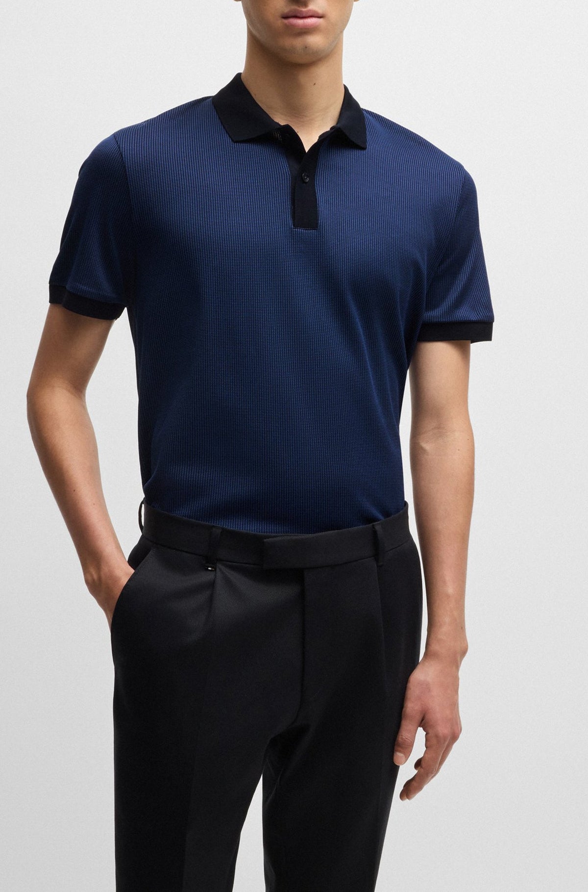 Polo pour homme par HUGO BOSS | 50518563 Bleu Foncé | Boutique Vvög, vêtements mode pour homme et femme