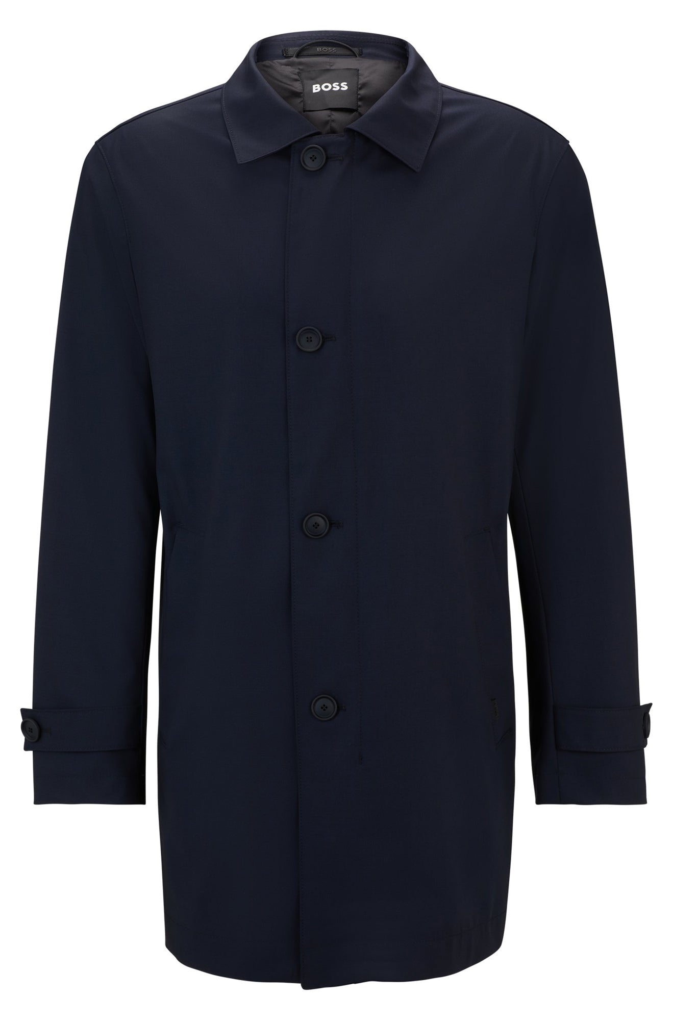 Men s overcoat by HUGO BOSS 50521591 Dark Blue Boutique Vvog fashion clothing for men and women