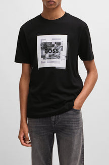 T-Shirt pour homme par HUGO BOSS | 50522638 Noir | Boutique Vvög, vêtements mode pour homme et femme