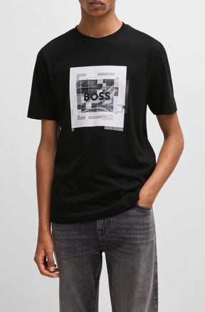 T-Shirt pour homme par HUGO BOSS | 50522638 Noir | Boutique Vvög, vêtements mode pour homme et femme