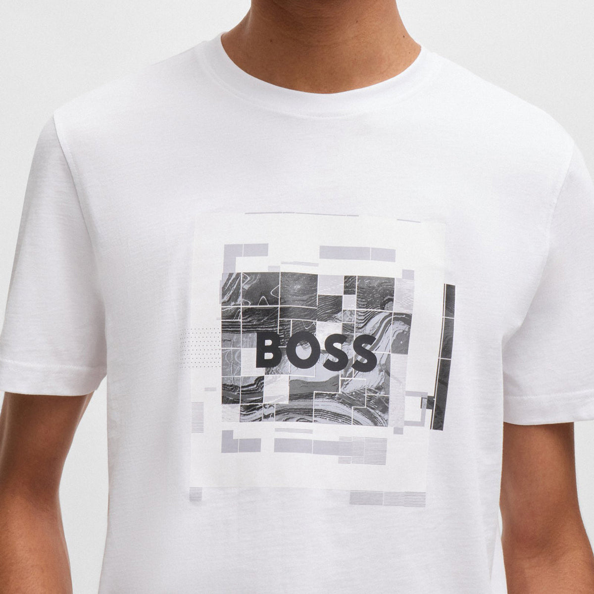 T-Shirt pour homme par HUGO BOSS | 50522638 Blanc | Boutique Vvög, vêtements mode pour homme et femme