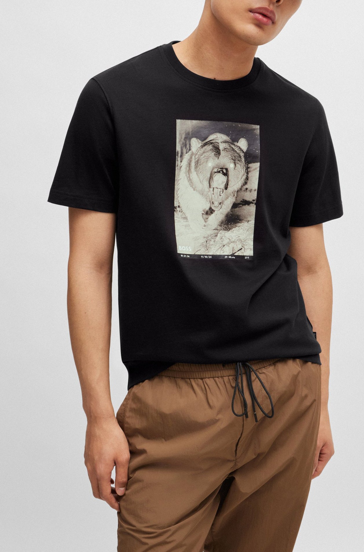 Men's T-Shirt by HUGO BOSS | 50522894 Black | Boutique Vvög